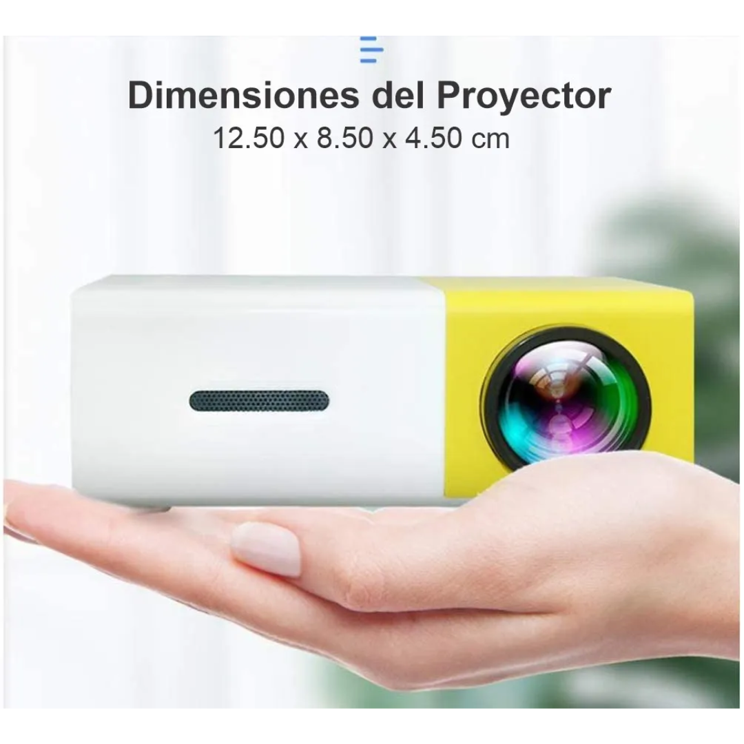 PROYECTOR PORTÁTIL MINI PARA DISPOSITIVOS IPHONE SMARTPHONE ANDROID HDMI LED